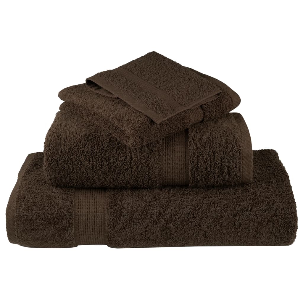 6-Delige Handdoekenset Solund 600 G/M² Bruin