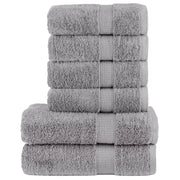 Handdoekenset 6-delig 600 g/m² grijs