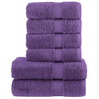 Handdoekenset SOLUND 6-delig paars 600 g/m²