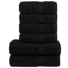 6-piece Towel Set SOLUND 600 gsm black