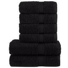 6-Delige Handdoekenset Solund 600 G/M² Zwart