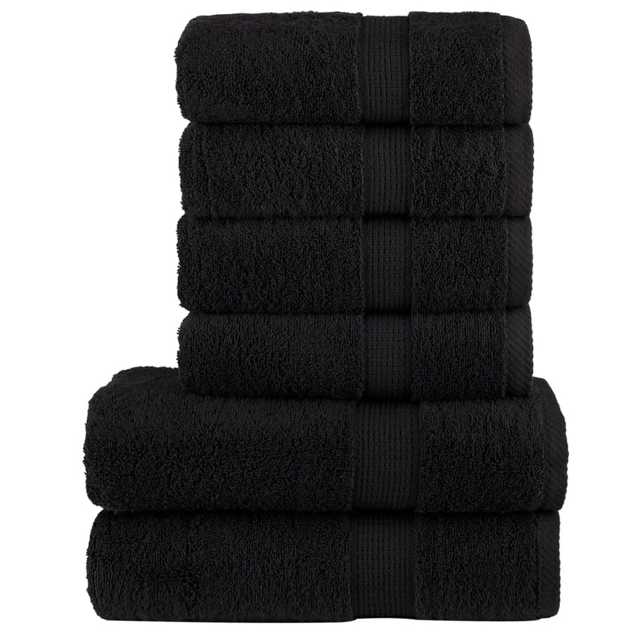 6-Delige Handdoekenset Solund 600 G/M² Zwart