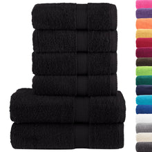 6-Delige Handdoekenset Solund 600 G/M² Zwart