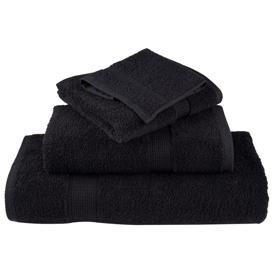 6-Delige Handdoekenset Solund 600 G/M² Zwart
