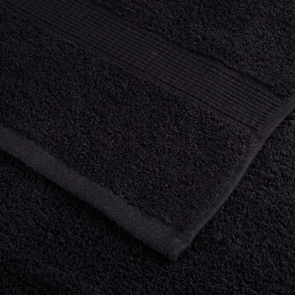 6-Delige Handdoekenset Solund 600 G/M² Zwart