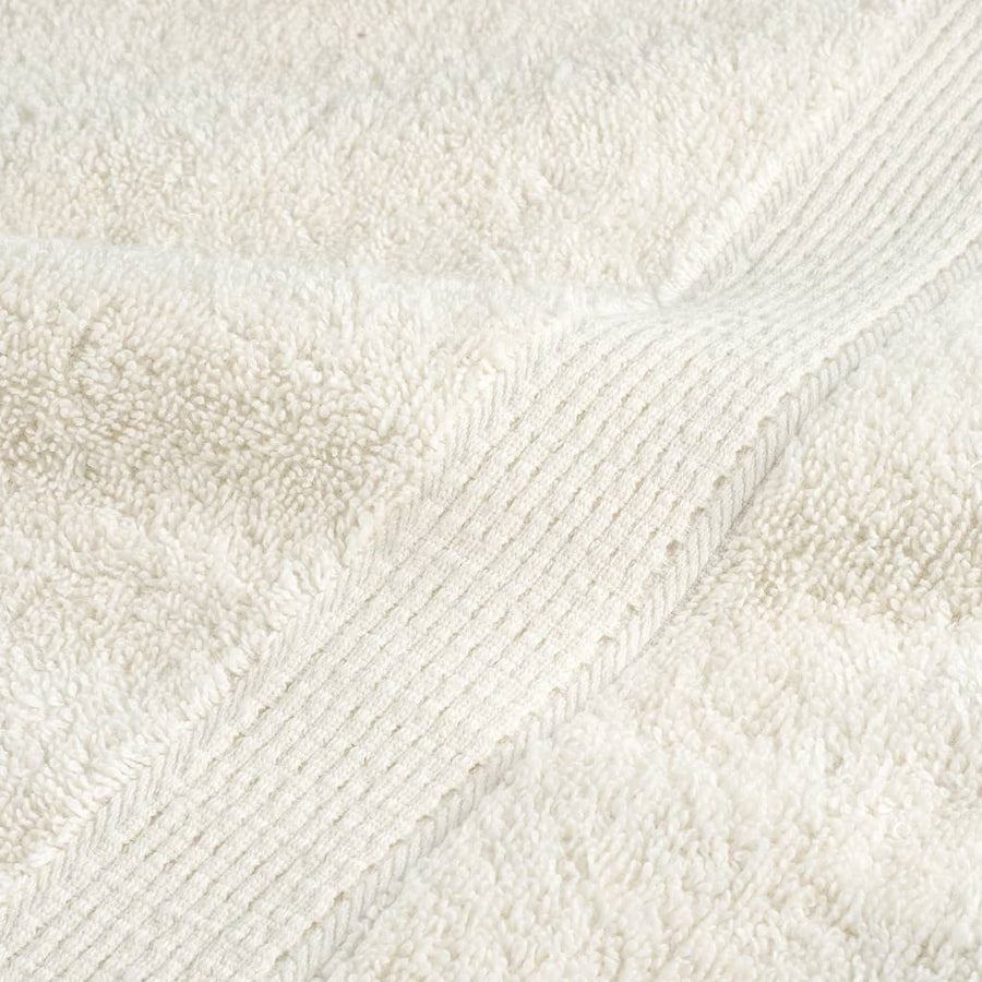 6-delige Handdoekenset 600 g/m² 100% katoen crèmekleurig
