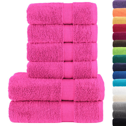 6-Delige Handdoekenset Solund 600 G/M² Roze