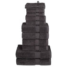 12-piece Towel Set SOLUND 600 g/m² anthracite