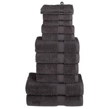 12-Delige Handdoekenset Solund 600 G/M² Kleurig Antraciet