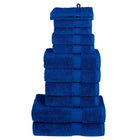 Handdoekenset 12-delig blauw 600 g/m²