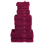 Handdoekenset 12-delig SOLUND 600 g/m² bordeauxrood