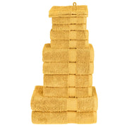 Handdoekenset 12-delig goudkleurig 600 g/m²