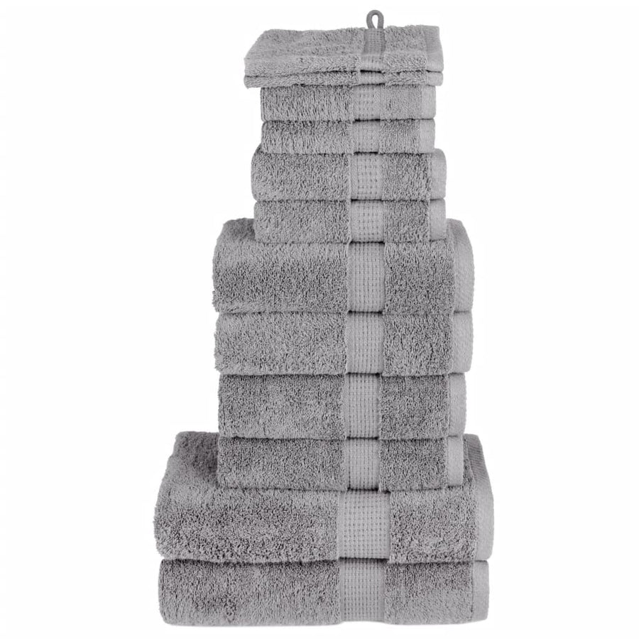 12-Delige Handdoekenset Solund 600 G/M² Grijs