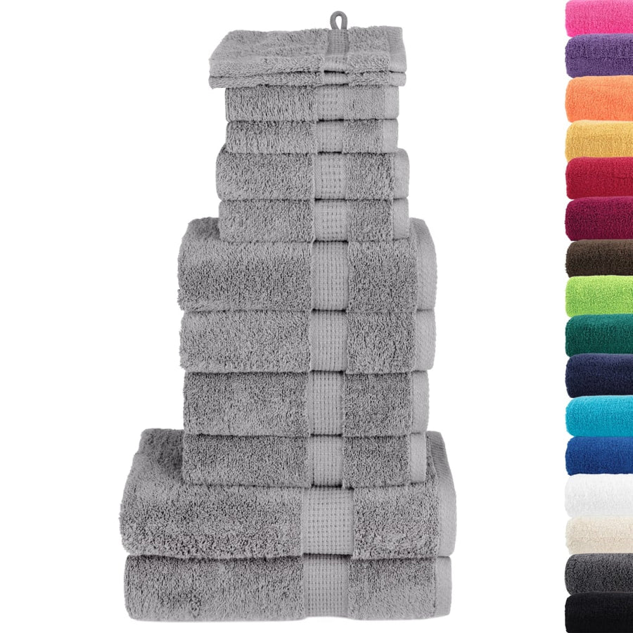 12-Delige Handdoekenset Solund 600 G/M² Grijs