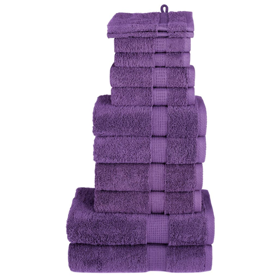 12-Delige Handdoekenset Solund 600 G/M² Paars