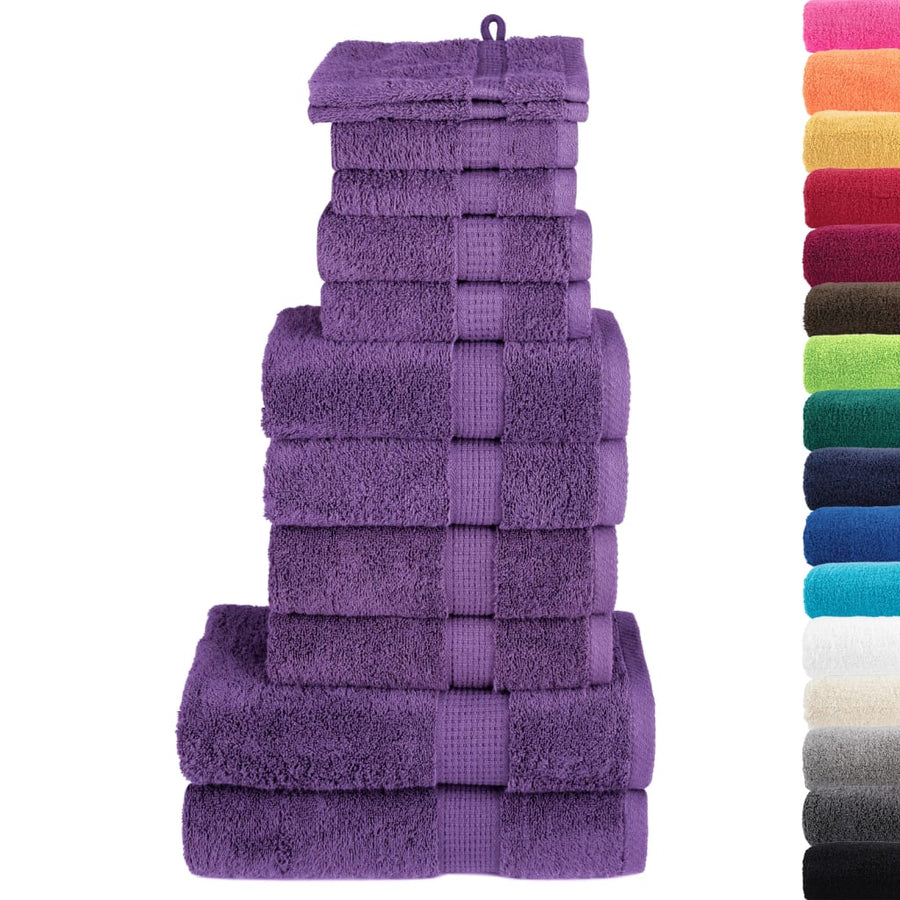 12-Delige Handdoekenset Solund 600 G/M² Paars