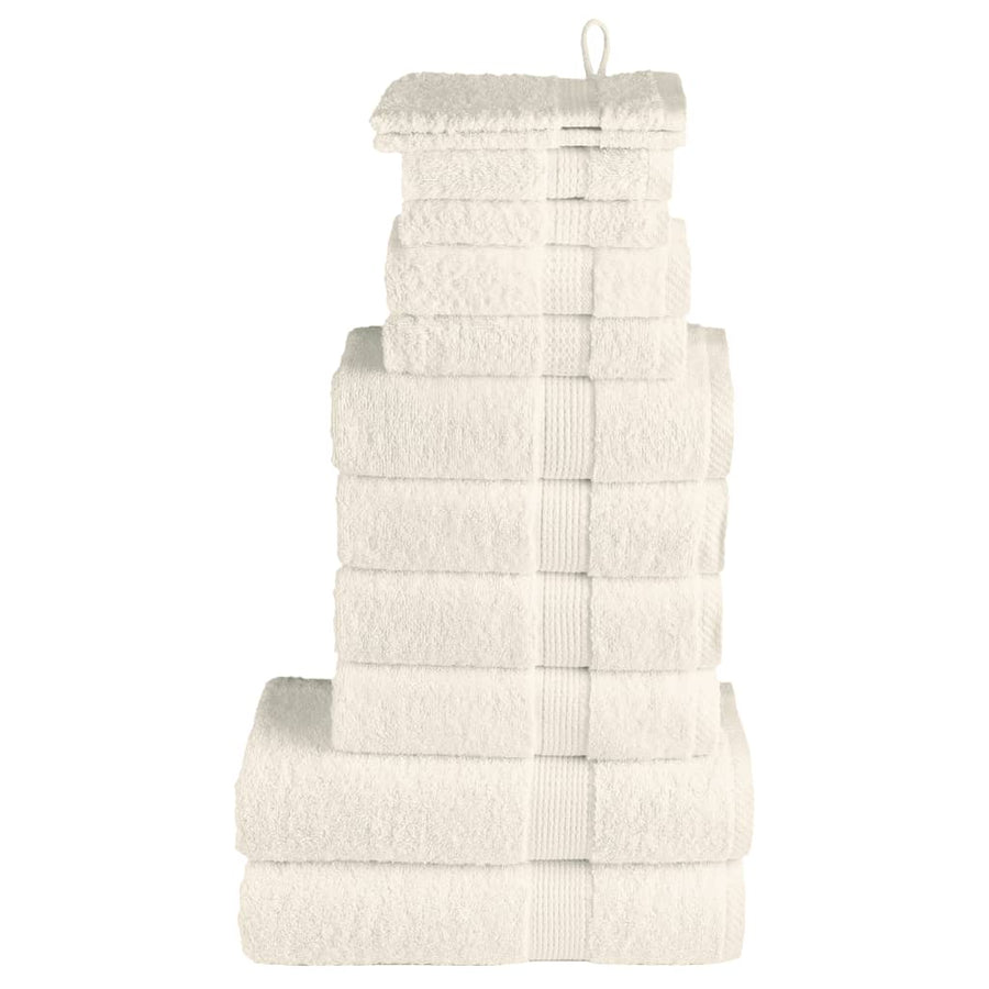 12-Delige Handdoekenset Solund 600 G/M² Kleurig Crème