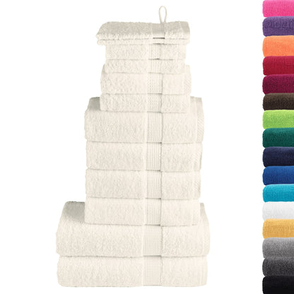 12-Delige Handdoekenset Solund 600 G/M² Kleurig Crème