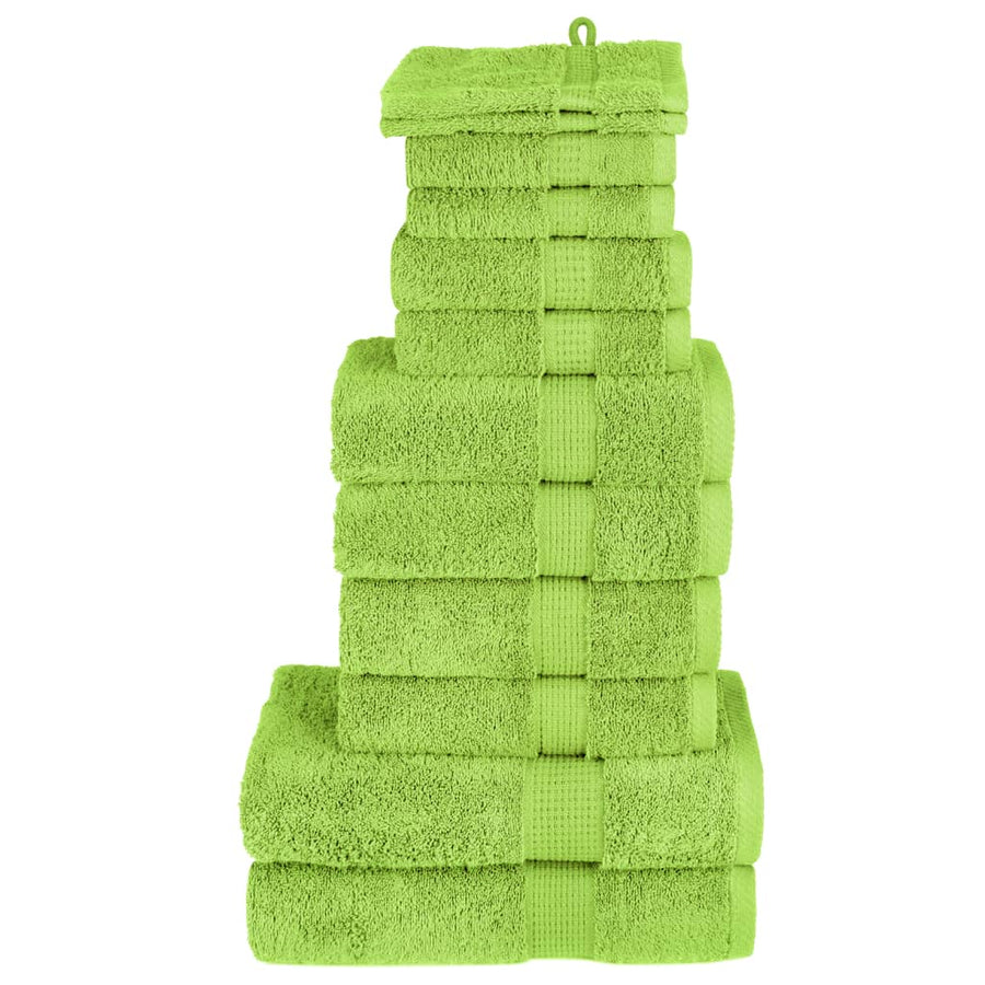 12-Delige Handdoekenset Solund 600 G/M² Groen Appelgroen