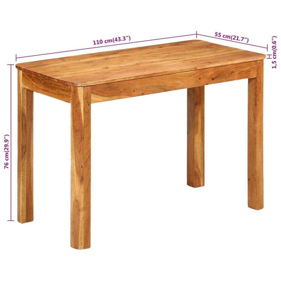 Eettafel 110X55X76 Cm Massief Acaciahout