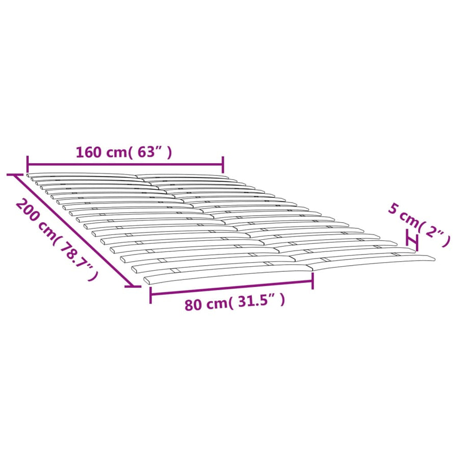 Lattenbodems 2 St Met 34 Latten 80X200 Cm 160 x 200 cm