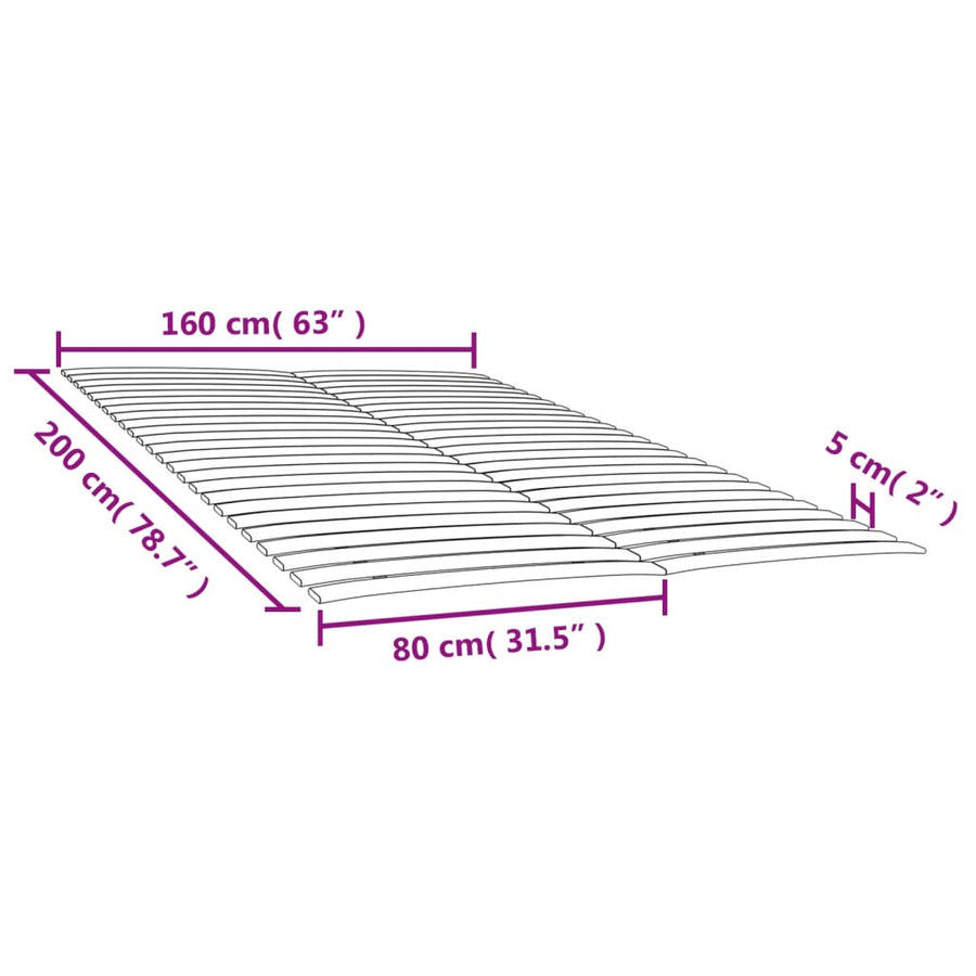 Lattenbodems 2 St Met 48 Latten 80X200 Cm 160 x 200 cm