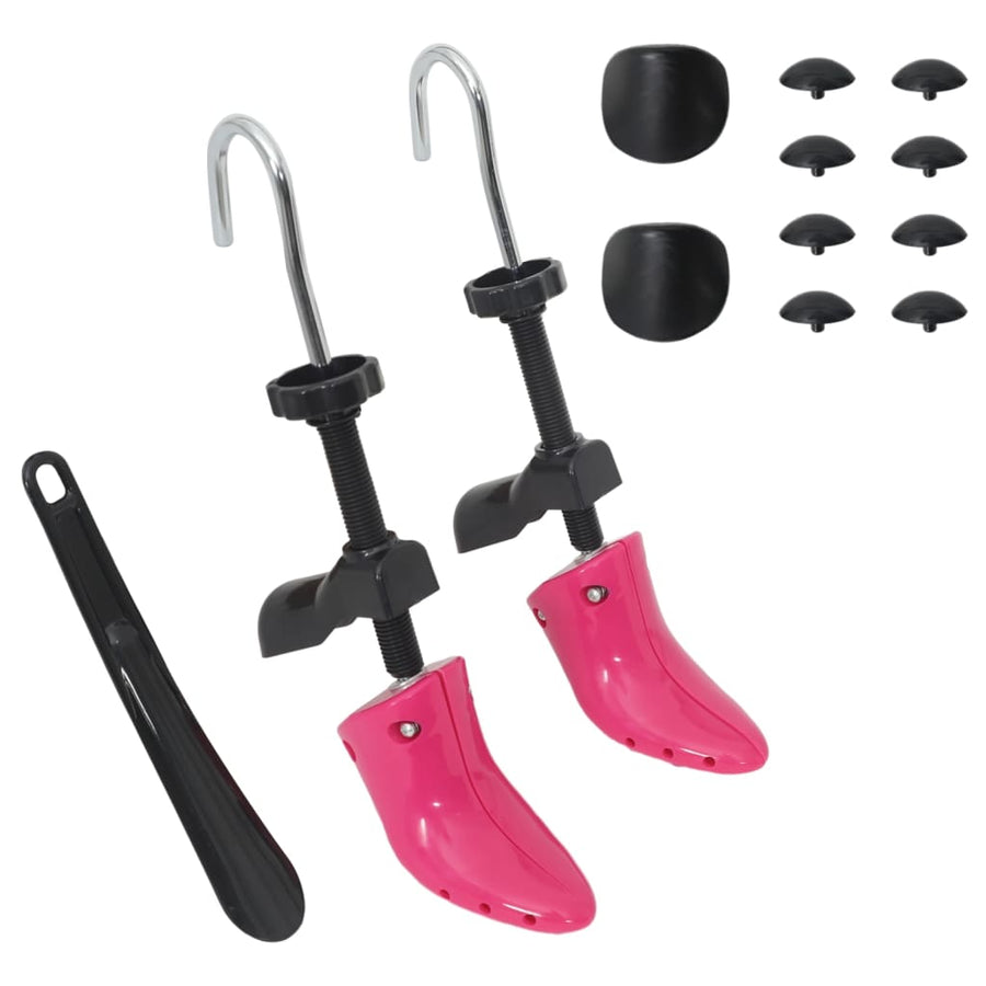 Schoenspanners met schoenlepel EU 34-40 kunststof roze