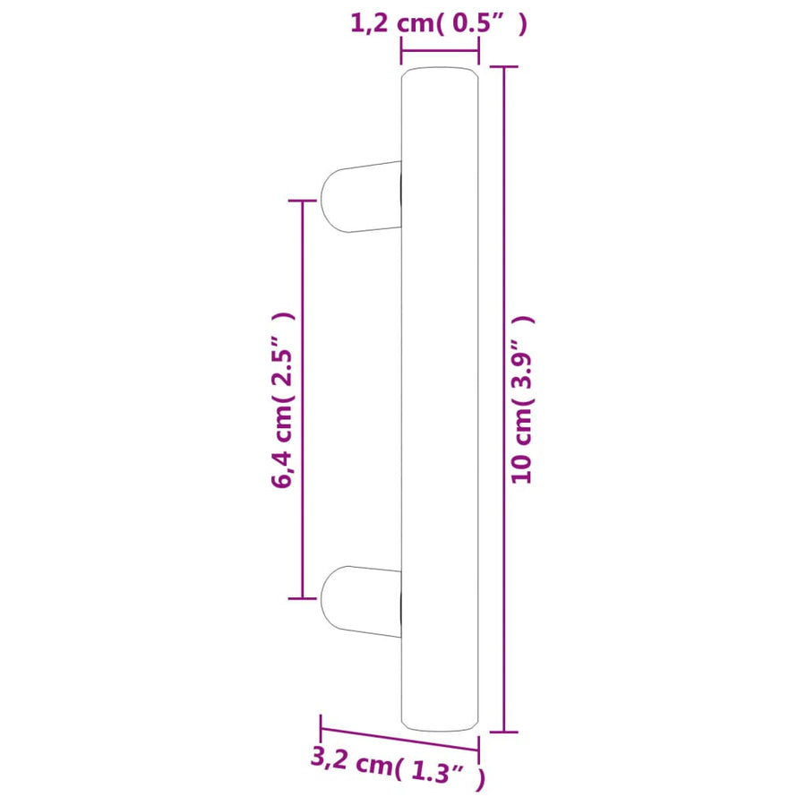 Handvatten Roestvrij Staal Kleurig 20 64 mm Brons