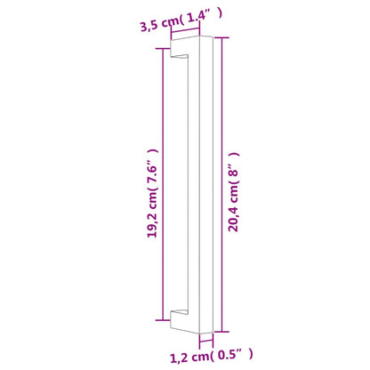 Handvatten Roestvrij Staal 10 192 mm Zwart