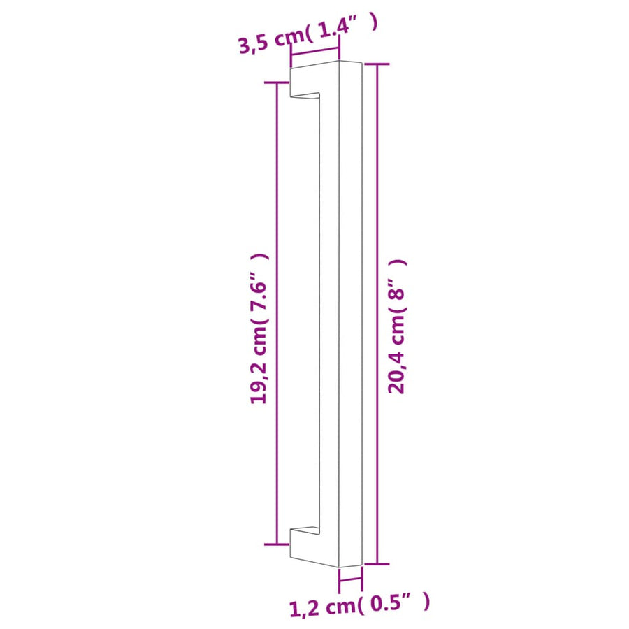 Handvatten Roestvrij Staal 10 192 mm Zwart