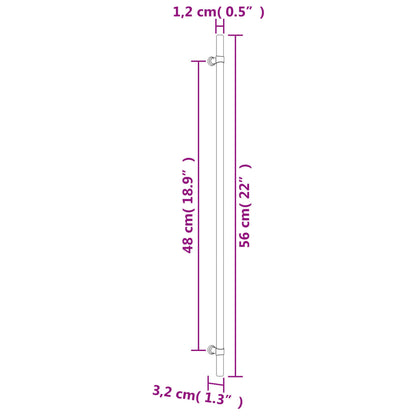 Handvatten Roestvrij Staal 10 480 mm Zwart