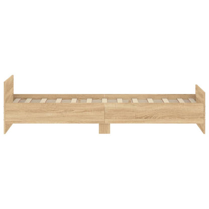 Bedframe Bewerkt Hout Kleurig 90 x 200 cm Sonoma eiken