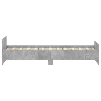 Bedframe Bewerkt Hout 90 x 200 cm Betongrijs