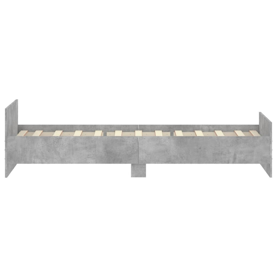 Bedframe Bewerkt Hout 90 x 200 cm Betongrijs