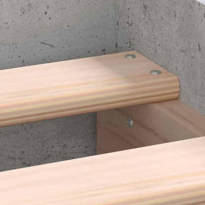 Bedframe Bewerkt Hout 90 x 200 cm Betongrijs