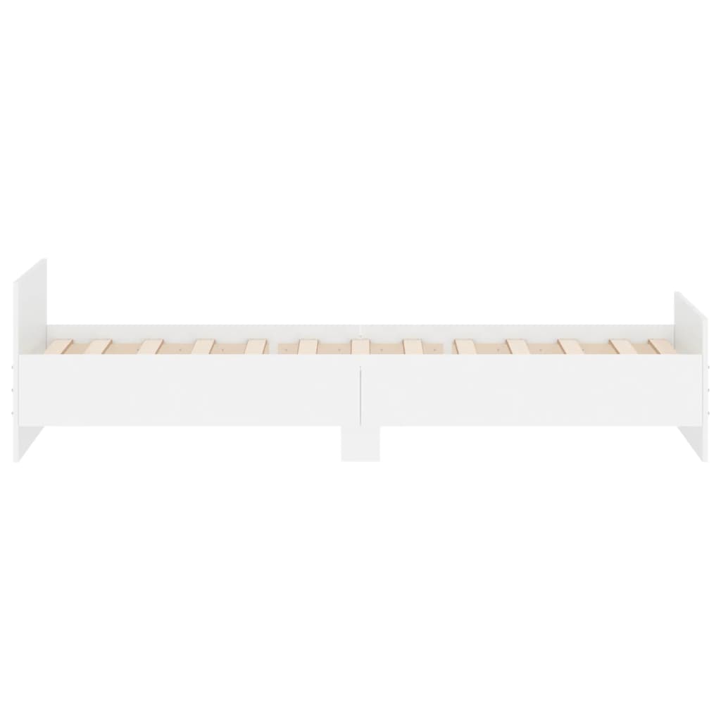 Bedframe Bewerkt Hout 100 x 200 cm Wit