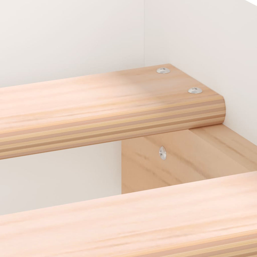 Bedframe Bewerkt Hout 100 x 200 cm Wit