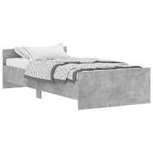 Bedframe Bewerkt Hout 100 x 200 cm Betongrijs