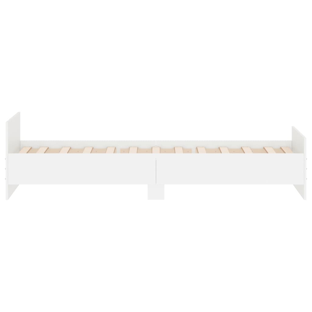 Bedframe Bewerkt Hout 90 x 190 cm Wit