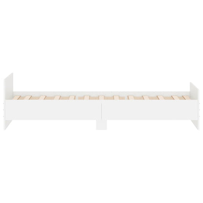 Bedframe Bewerkt Hout 90 x 190 cm Wit