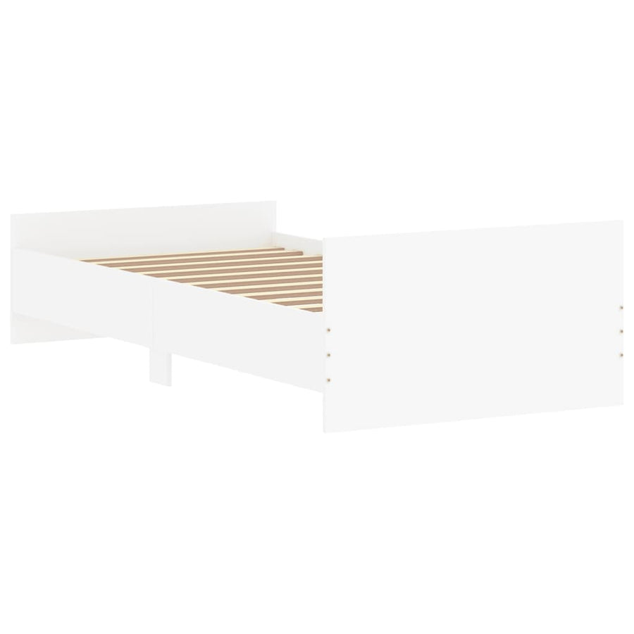 Bedframe Bewerkt Hout 90 x 190 cm Wit