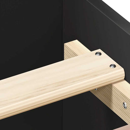 Bedframe bewerkt hout zwart 90x190 cm