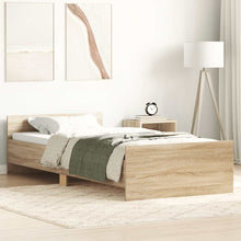 Bedframe Zonder Matras Hout Kleurig Sonoma Eiken 90 x 190 cm