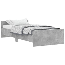 Bedframe Bewerkt Hout 90 x 190 cm Betongrijs