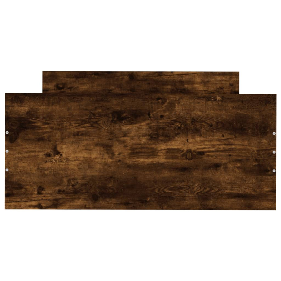 Bedframe Bewerkt Hout Kleurig 90 x 190 cm Gerookt eiken