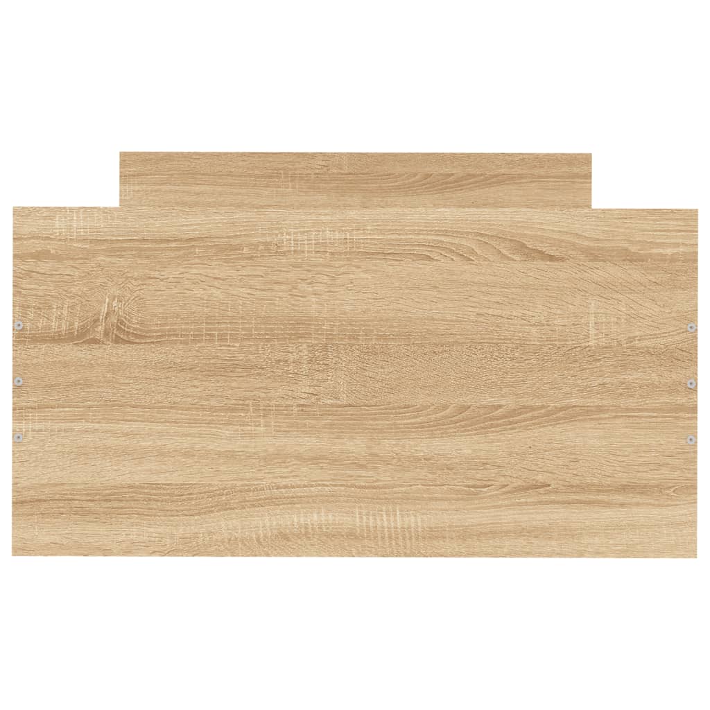 Bedframe Bewerkt Hout Kleur 75 x 190 cm Sonoma eiken