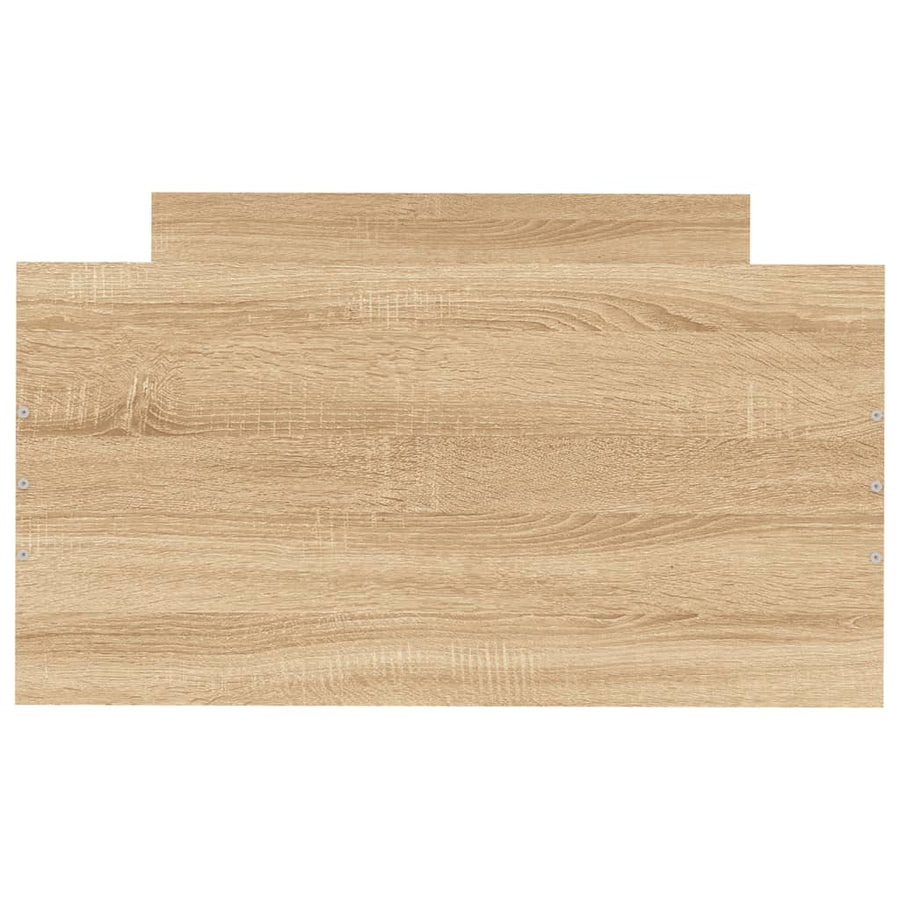 Bedframe Bewerkt Hout Kleur 75 x 190 cm Sonoma eiken