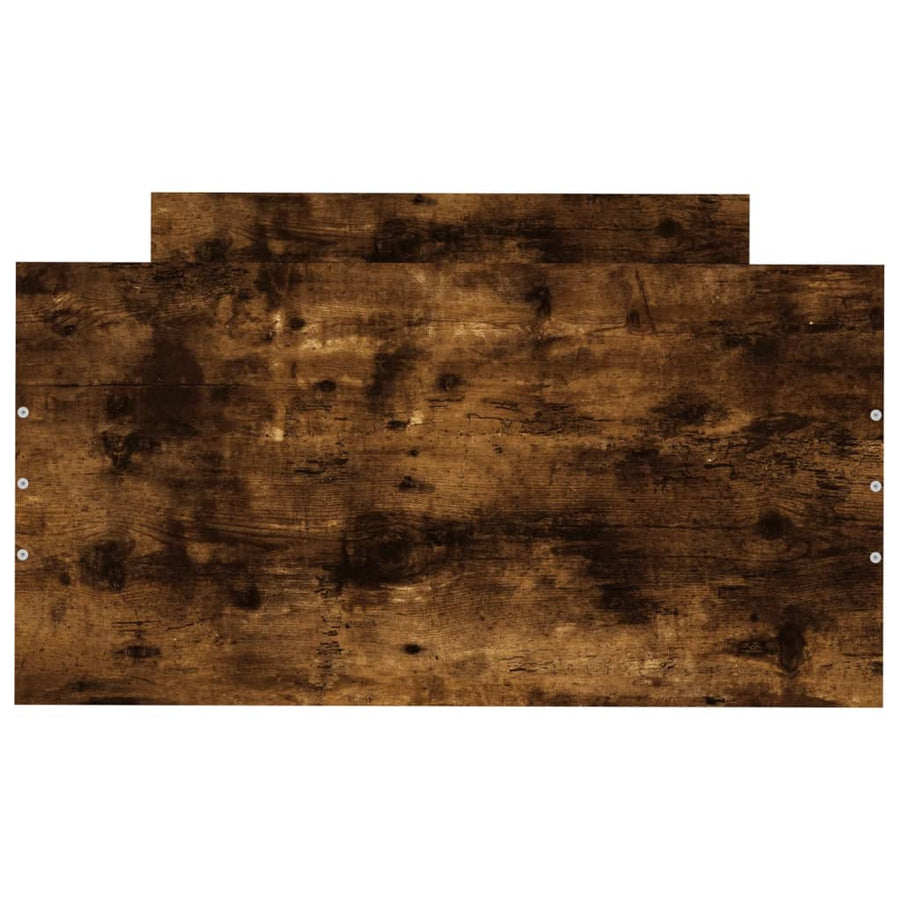 Bedframe Bewerkt Hout Kleur 75 x 190 cm Gerookt eiken