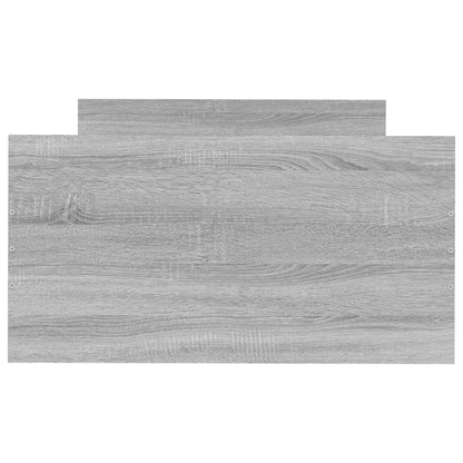 Bedframe Bewerkt Hout Eiken 75 x 190 cm Grijs sonoma