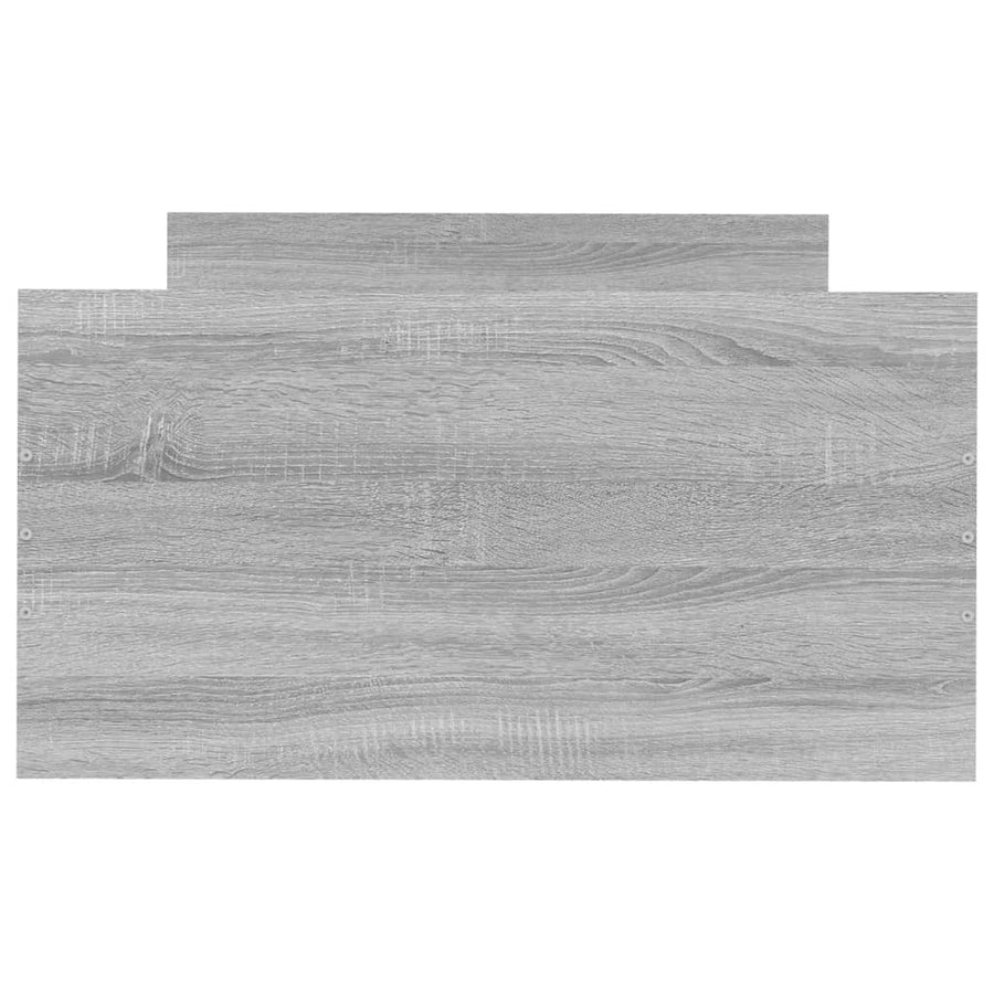 Bedframe Bewerkt Hout Eiken 75 x 190 cm Grijs sonoma